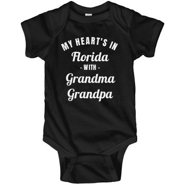 My Heart's in Florida Infant Rabbit Skins Lap Shoulder Creeper