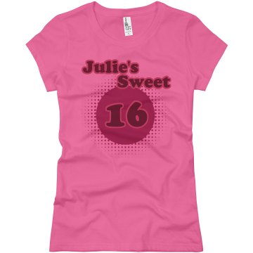 Julie's Sweet 16 Junior Fit Basic Bella Favorite Tee