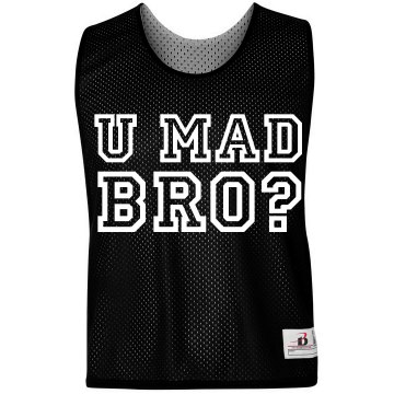 U Mad Bro LAX Pinnie Badger Sport Lacrosse Reversible Practice Pinnie