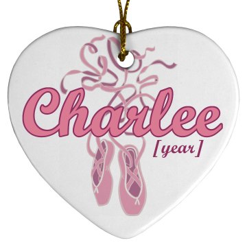 Dance Ornament Porcelain Heart Ornament