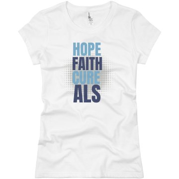Hope Faith Cure Junior Fit Basic Bella Favorite Tee