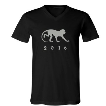 2013 Year of Snake Unisex Canvas V-Neck Jersey Tee