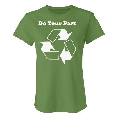 Do Your Part Junior Fit Bella Crewneck Jersey Tee