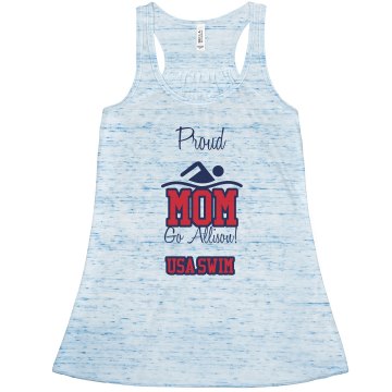 Proud USA Swim Mom Misses Bella Flowy Lightweight Tank