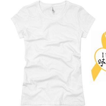 I Love My Soldier Junior Fit Basic Bella Favorite Tee