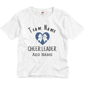 Junior Cheerleader Youth Bella Girl 1x1 Rib Cap Sleeve Tee