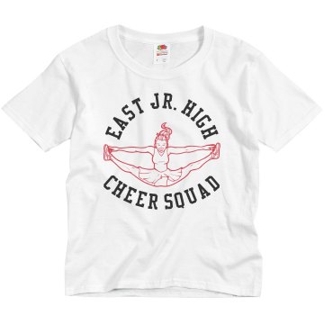 Jr Cheer Squad Youth Bella Girl 1x1 Rib Cap Sleeve Tee