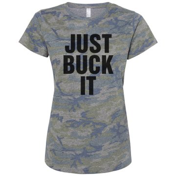 Just Buck It In Pink Camo Misses Relaxed Fit Code V Jersey Pink Camo Tee
