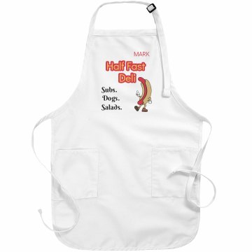 Half Fast Deli Apron Basic White Apron