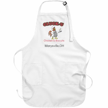 Cluck-U Restaurant Apron Basic White Apron