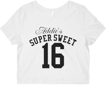 Super Sweet Sixteen Misses Bella Flowy Boxy Lightweight Crop Tee
