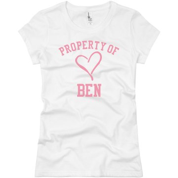 Property of Ben Junior Fit Brightline 3/4 Sleeve Jersey Tee