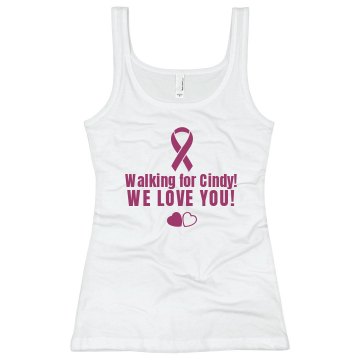 Breast Cancer Support Junior Fit Soffe 2x1 Rib Tank Top