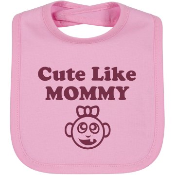 Cute Like Mommy Infant Bella Baby 1x1 Rib Reversible Bib