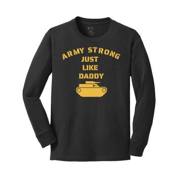 Army Strong Son w/ Back Youth Gildan Ultra Cotton Long Sleeve Tee