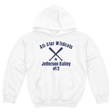 Wildcats Softball #12 Youth Gildan Heavy Blend Hoodie