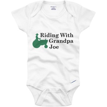 Riding With Grandpa Joe Infant Bella Baby Long Sleeve Lap Shoulder Tee