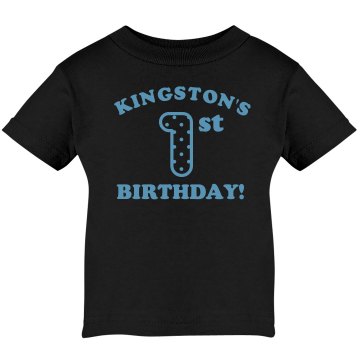 1st Birthday Infant Rabbit Skins Lap Shoulder Tee