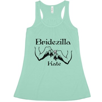 Bridezilla Kate Junior Fit Bella Sheer Longer Length Rib Racerback Tank Top