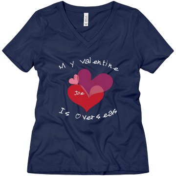 My Valentine Misses Relaxed Fit Anvil V-Neck Tee