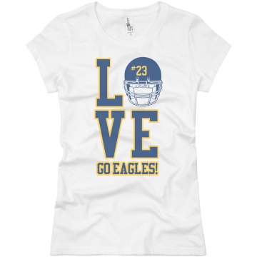 Eagle Football Girlfriend Junior Fit Basic Bella Favorite Tee