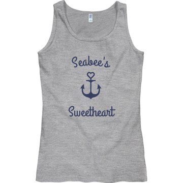 Seabee's Sweetheart Junior Fit Bella Sheer Longer Length Rib Tank Top