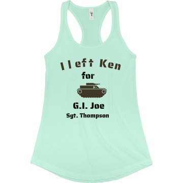 G.I. Joe Junior Fit Bella Sheer Longer Length Rib Racerback Tank Top