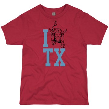 I Love Texas Youth Tee Youth Gildan Ultra Cotton Crew Neck Tee