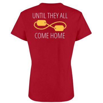 Wearing Red w/ Back Junior Fit Bella Sheer Longer Length Rib Tee
