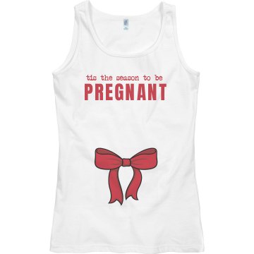 Tis The Season Maternity Misses Relaxed Port & Company Essential Tee