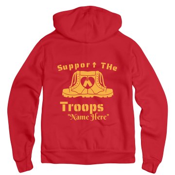 Military Support Troops Unisex Gildan Heavy Blend Full Zip Hoodie