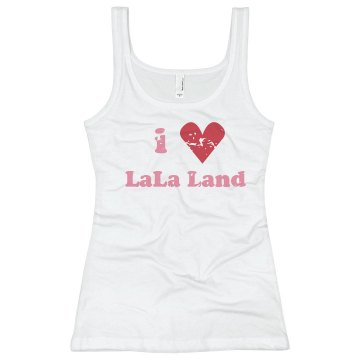 I Heart La La Land Junior Fit Basic Bella 2x1 Rib Tank Top