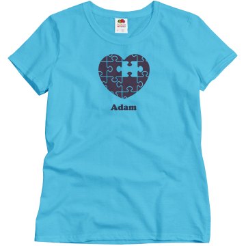Custom Name Puzzle Misses Misses Relaxed Fit Basic Gildan Ultra Cotton Tee