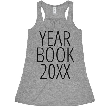 Yearbook Staff Junior Fit Bella Sheer Longer Length Rib Tank Top