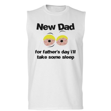 Tired Dad Unisex Basic Gildan Ultra Cotton Sleeveless Tee