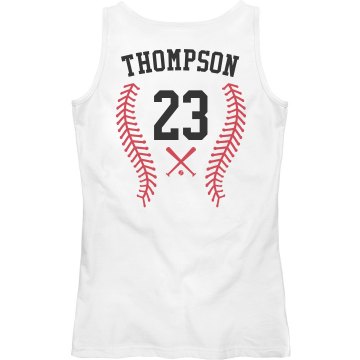 Baseball Back Tank Junior Fit Bella Sheer Longer Length Rib Tank Top