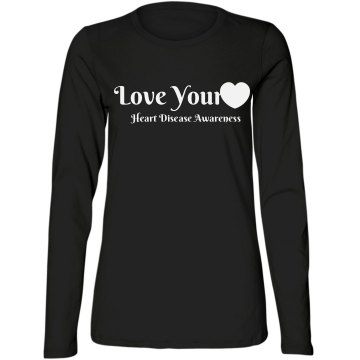 Love Your Heart Misses Relaxed Fit Bella Missy Long Sleeve Tee