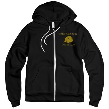 Camp Counselor Zip Up Unisex Gildan Heavy Blend Full Zip Hoodie