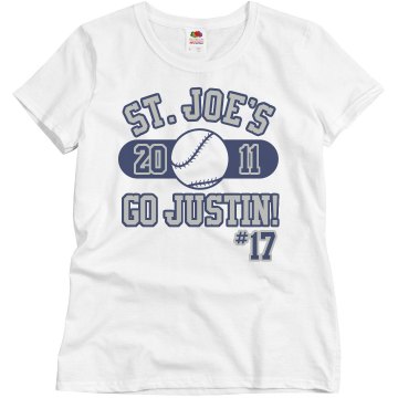 Baseball Player Fan Misses Relaxed Fit Basic Gildan Ultra Cotton Tee