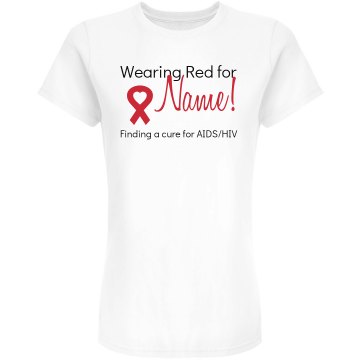 Walk for a Cure for AIDS Junior Fit American Apparel Fine Jersey Tee