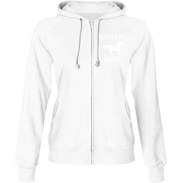 Mustangs Cheer Junior Fit Bella Fleece Raglan Zip Hoodie