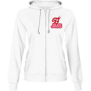 Cute Monogram Junior Fit Bella Fleece Raglan Zip Hoodie