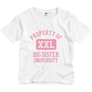Property Of Big Sis Youth Basic Gildan Heavy Cotton Crew Neck Tee