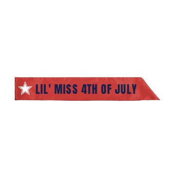 Lil' Miss Fourth of July Youth Satin Sash