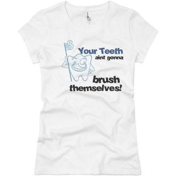 Teeth Don't Brush Junior Fit Basic Bella Favorite Tee