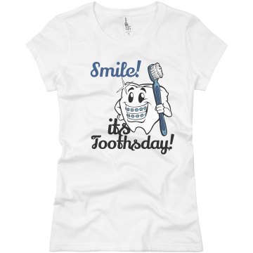Toothsday at the Dentist Junior Fit Basic Bella Favorite Tee