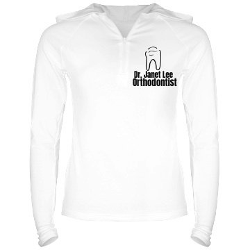 Orthodontist Hoodie Junior Fit Bella Long Sleeve 1/2 Zip Hooded Pullover Tee
