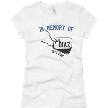 In Memory Dog Tags Junior Fit Basic Bella Favorite Tee
