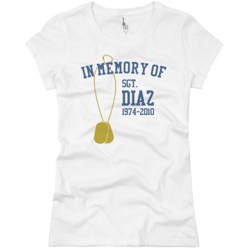 Dog Tag In Memory Of Junior Fit Basic Bella Favorite Tee