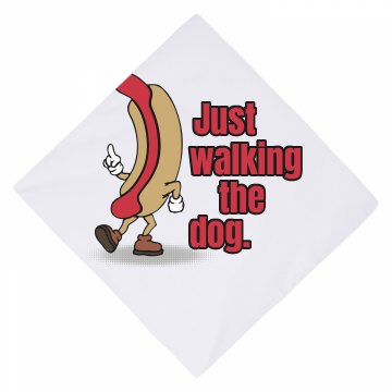 Walking the Dog Bandana Dog Bandana